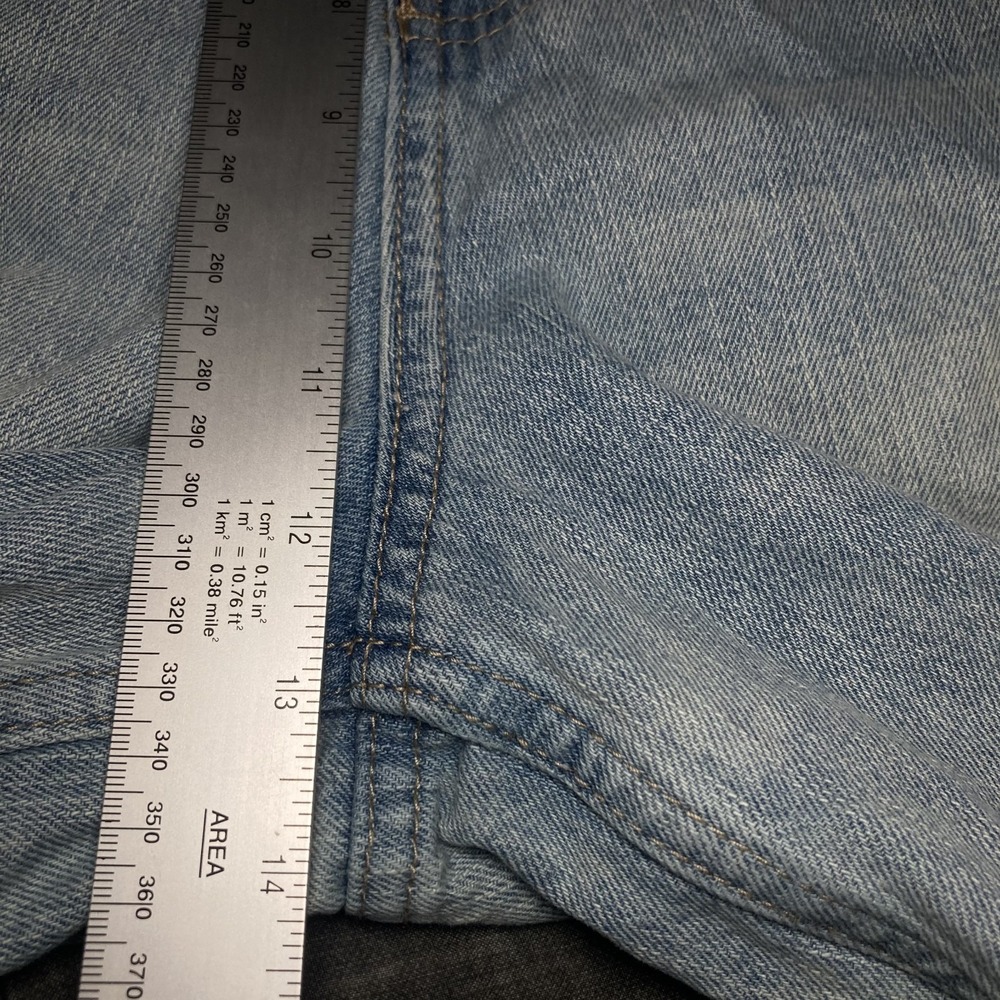 Empyre Jean Shorts Mens XS Size 28 Flip Phone Denim Blue Baggy Y2K Skater Jorts - Picture 6 of 9